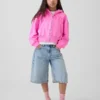 Vintagesoft oversized hoodie met rits en logo voor kinderen
