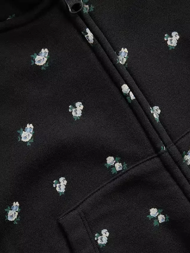 Vintagesoft oversized hoodie met rits en logo voor kinderen