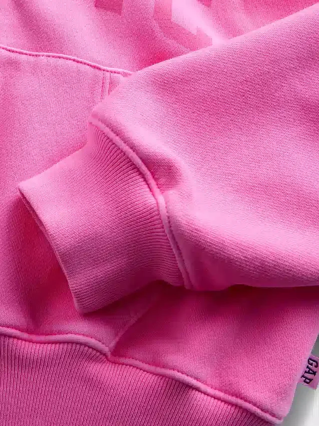 Vintagesoft oversized hoodie met rits en logo voor kinderen