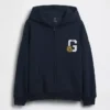 Vintagesoft oversized hoodie met rits voor kinderen