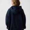Vintagesoft oversized hoodie met rits voor kinderen