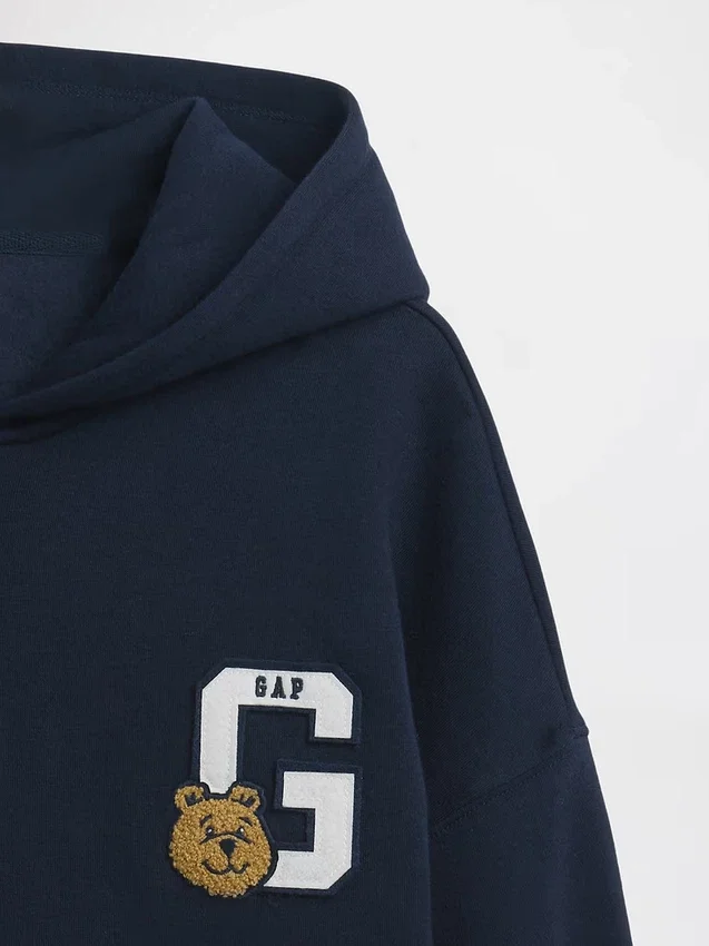 Vintagesoft oversized hoodie met rits voor kinderen