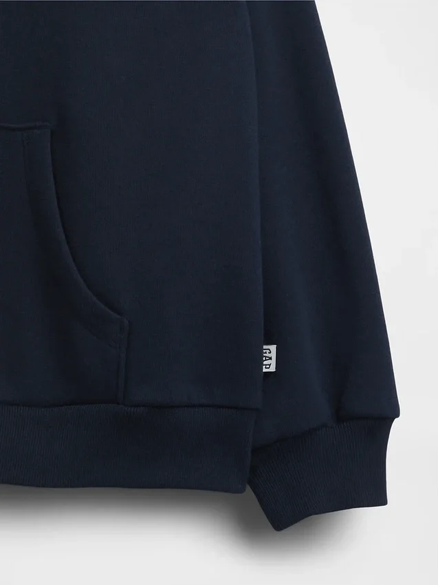 Vintagesoft oversized hoodie met rits voor kinderen