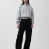 Vintagesoft oversized pullover met halve rits en wigvormige hals
