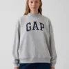 Vintagesoft oversized sweatshirt met logo en staande kraag