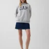 Vintagesoft oversized sweatshirt met logo en staande kraag