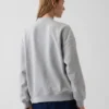 Vintagesoft oversized sweatshirt met logo en staande kraag