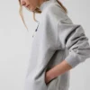 Vintagesoft oversized sweatshirt met logo en staande kraag