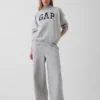 Vintagesoft oversized sweatshirt met logo en staande kraag