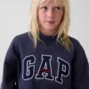 Vintagesoft oversized sweatshirt met logo en staande kraag voor kinderen