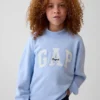Vintagesoft oversized sweatshirt met logo en staande kraag voor kinderen