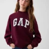Vintagesoft oversized sweatshirt met logo en staande kraag voor kinderen