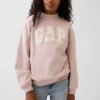 Vintagesoft oversized sweatshirt met logo en staande kraag voor kinderen
