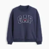 Vintagesoft oversized sweatshirt met logo en staande kraag voor kinderen