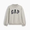 Vintagesoft oversized sweatshirt met logo en staande kraag voor kinderen