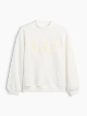 Vintagesoft oversized sweatshirt met logo en staande kraag voor kinderen