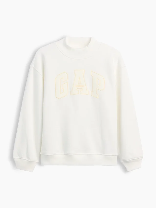 Vintagesoft oversized sweatshirt met logo en staande kraag voor kinderen