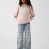 Vintagesoft oversized sweatshirt met logo en staande kraag voor kinderen
