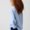 Vintagesoft oversized sweatshirt met logo en staande kraag voor kinderen