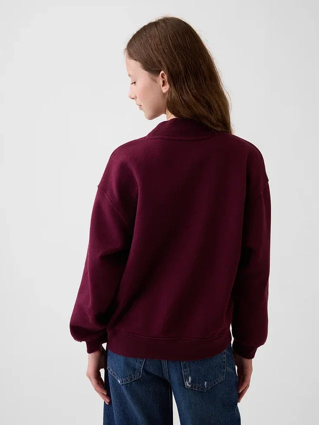 Vintagesoft oversized sweatshirt met logo en staande kraag voor kinderen