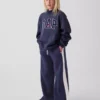 Vintagesoft oversized sweatshirt met logo en staande kraag voor kinderen