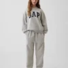 Vintagesoft oversized sweatshirt met logo en staande kraag voor kinderen
