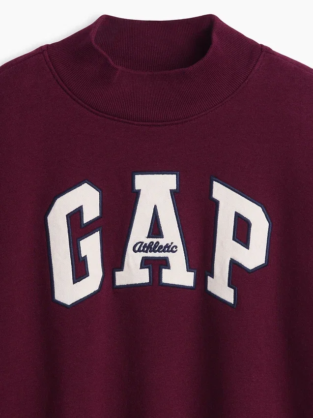 Vintagesoft oversized sweatshirt met logo en staande kraag voor kinderen
