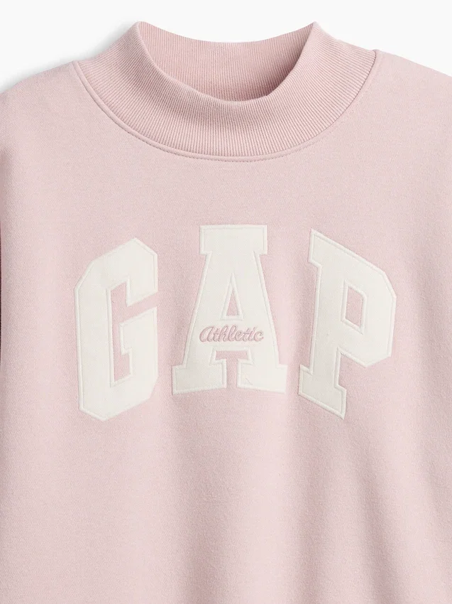 Vintagesoft oversized sweatshirt met logo en staande kraag voor kinderen