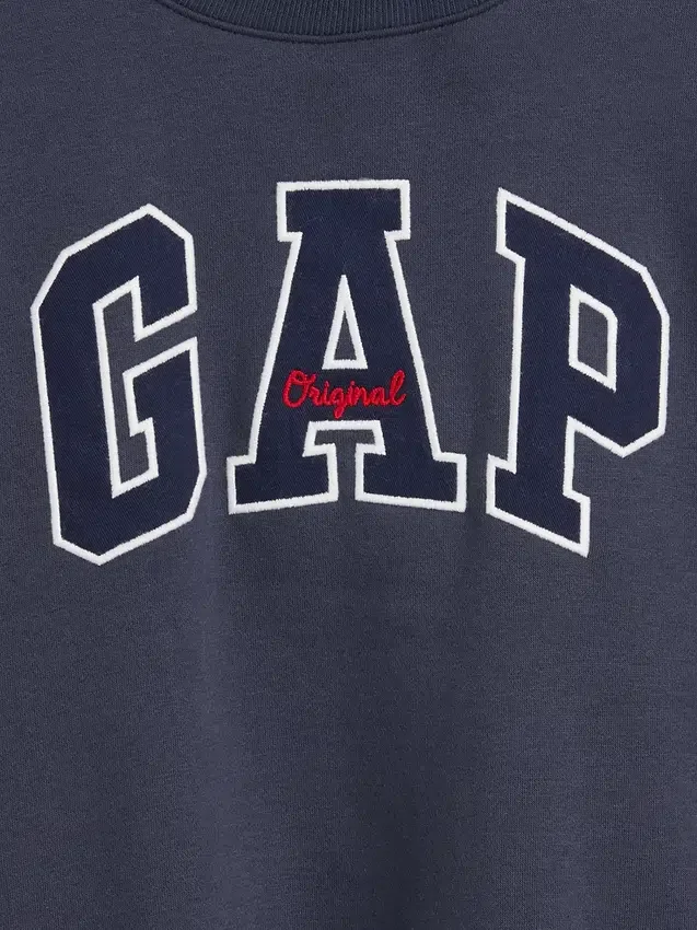 Vintagesoft oversized sweatshirt met logo en staande kraag voor kinderen