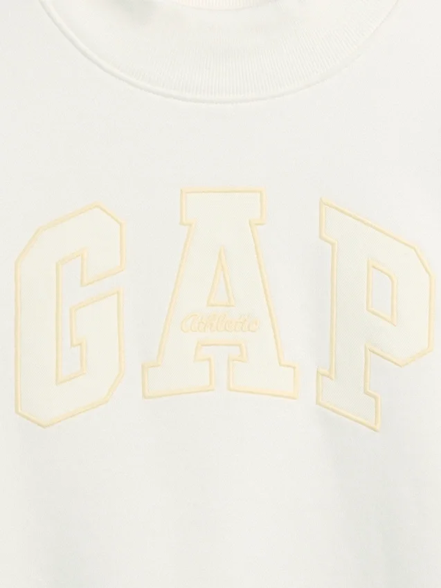 Vintagesoft oversized sweatshirt met logo en staande kraag voor kinderen