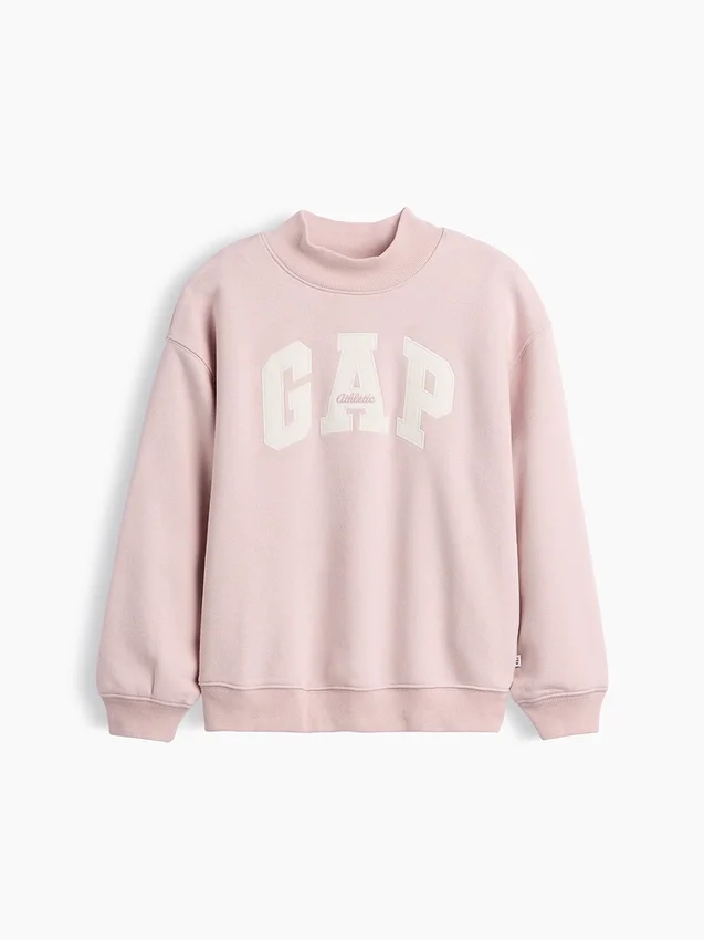 Vintagesoft oversized sweatshirt met logo en staande kraag voor kinderen