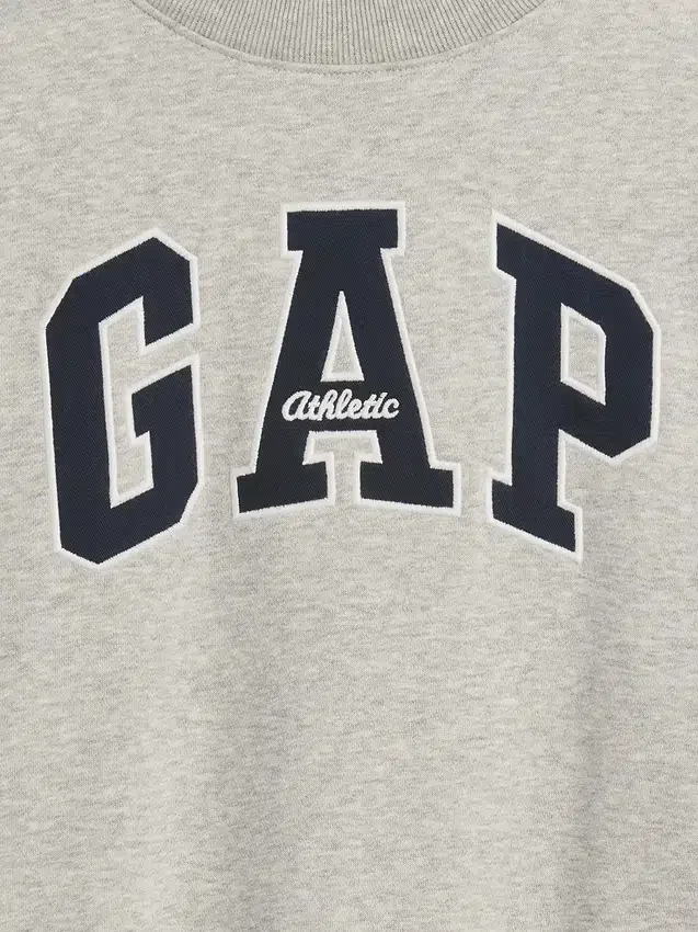 Vintagesoft oversized sweatshirt met logo en staande kraag voor kinderen