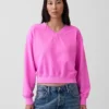 Vintagesoft oversized sweatshirt met V-hals