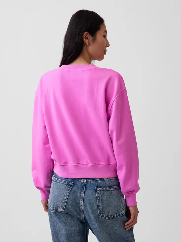 Vintagesoft oversized sweatshirt met V-hals
