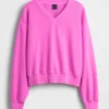 Vintagesoft oversized sweatshirt met V-hals