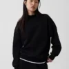 Vintagesoft oversized tuniek-sweatshirt met staande kraag