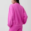 Vintagesoft oversized tuniek-sweatshirt met staande kraag