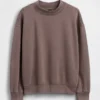 Vintagesoft oversized tuniek-sweatshirt met staande kraag