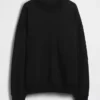 Vintagesoft oversized tuniek-sweatshirt met staande kraag