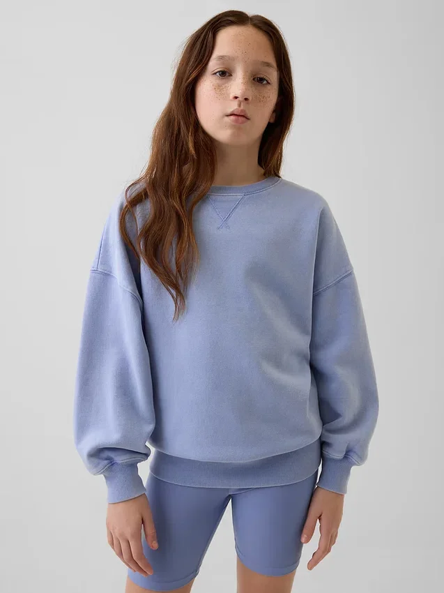 Vintagesoft oversized tuniek-sweatshirt voor kinderen