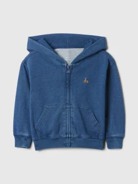 Vintagesoft Relaxed hoodie met rits voor Baby & Peuter