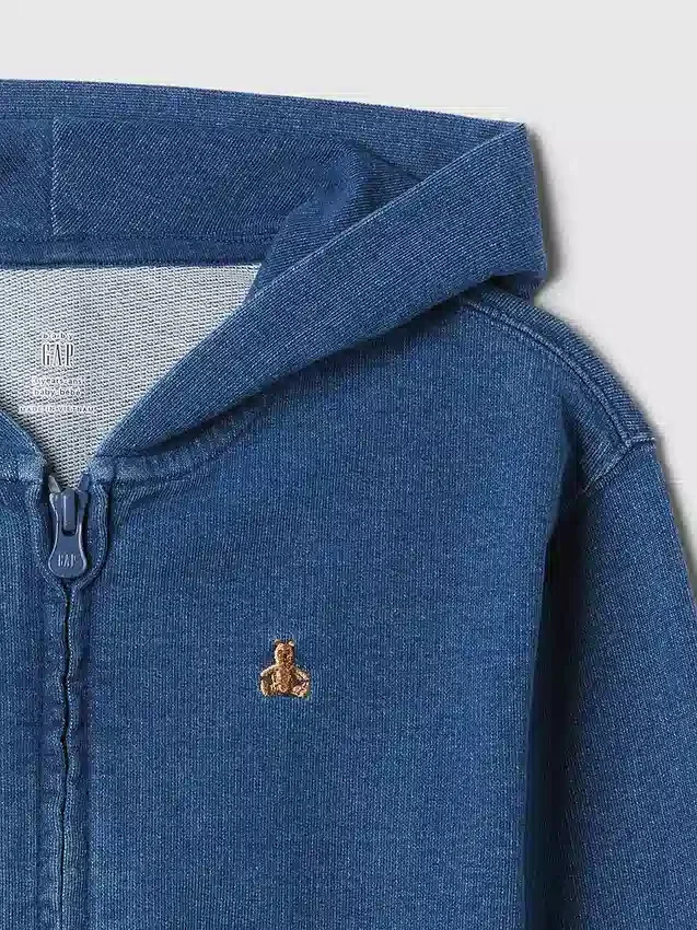Vintagesoft Relaxed hoodie met rits voor Baby & Peuter