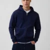 Vintagesoft Relaxed hoodie met rits voor volwassenen