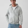 Vintagesoft Relaxed hoodie met rits voor volwassenen