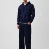 Vintagesoft Relaxed hoodie met rits voor volwassenen