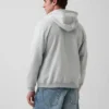 Vintagesoft Relaxed hoodie met rits voor volwassenen