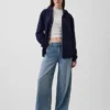 Vintagesoft Relaxed hoodie met rits voor volwassenen