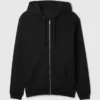 Vintagesoft Relaxed hoodie met rits voor volwassenen