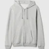 Vintagesoft Relaxed hoodie met rits voor volwassenen
