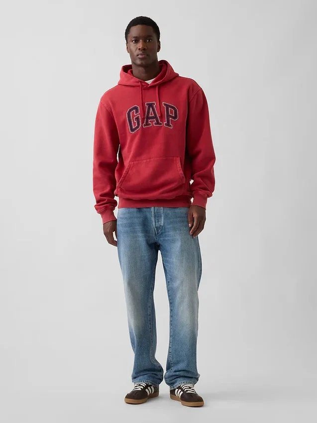 Vintagesoft Relaxed Logo-hoodie voor volwassenen